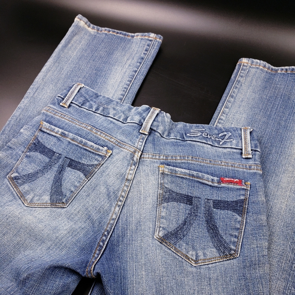 Seven7 Mid-Rise Stretch Bootcut Denim Jeans Size 6